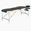 vidaXL Massagetafel inklapbaar 3 zones aluminum roze