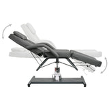 vidaXL Massagetafel 180x62x(87-112) cm zwart