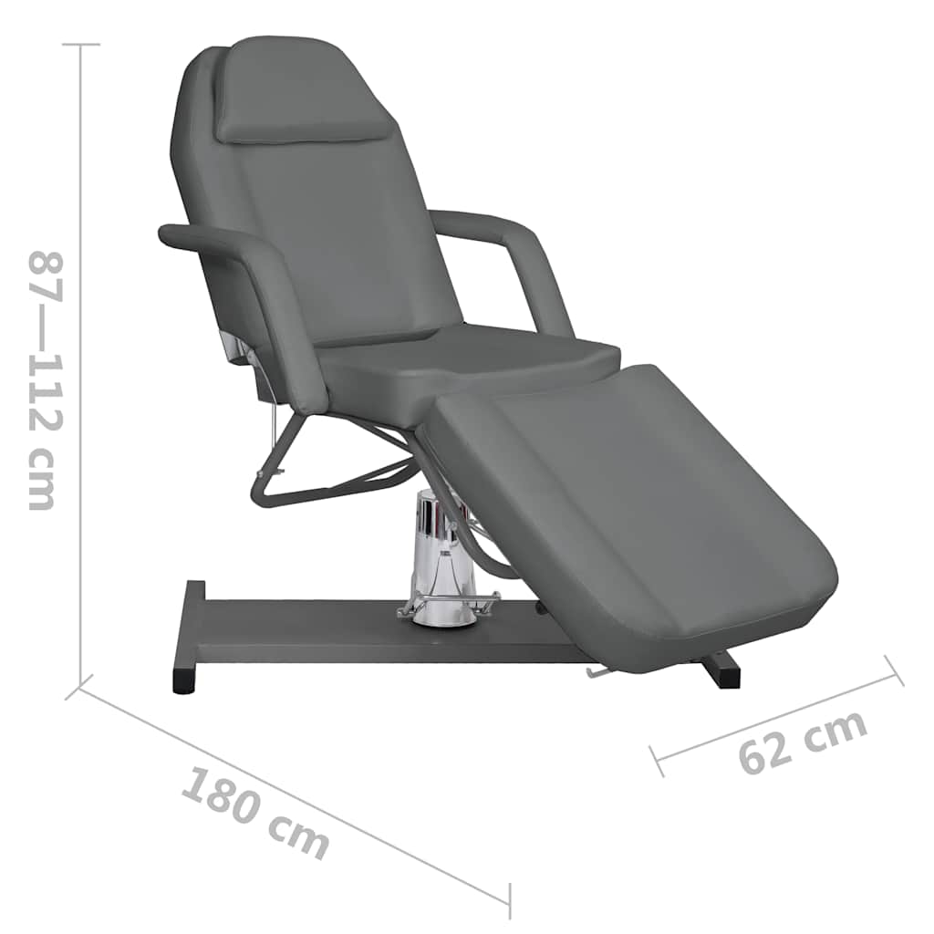 vidaXL Massagetafel 180x62x(87-112) cm zwart