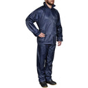 Rain suit 2-piece with hood (men / navy blue / size L)