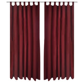 vidaXL Micro-satijnen gordijnen met lussen 140x175 cm groen 2 st