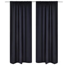 vidaXL Gordijnen met gleuven 135 x 245 cm noir 2 pcs