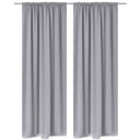vidaXL Gordijnen met gleuven 135 x 245 cm noir 2 pcs