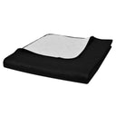 vidaXL Quilted Bedspread Reversible 170x210 cm Black/Grey