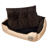 vidaXL Hondenbed bruin en beige XXL