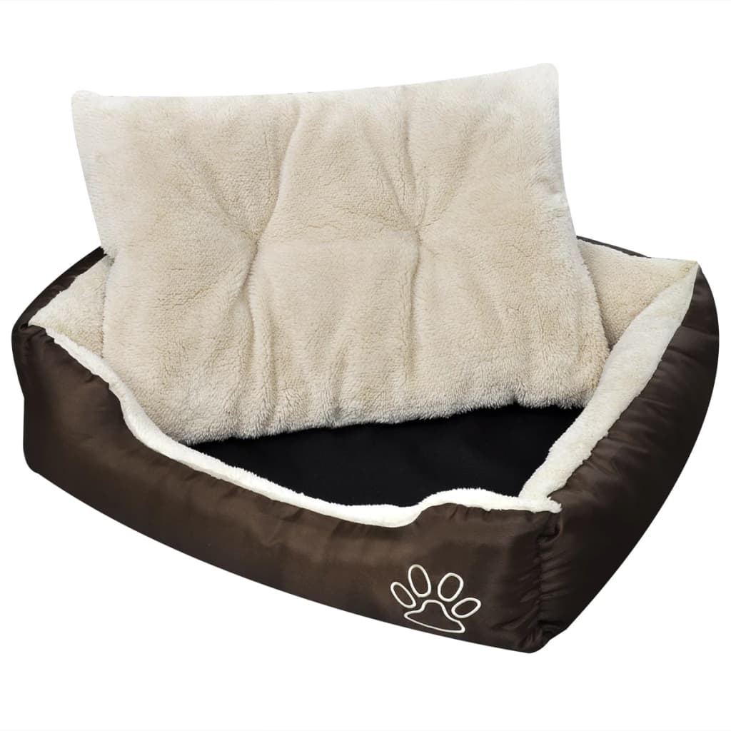vidaXL Hondenbed bruin en beige XXL