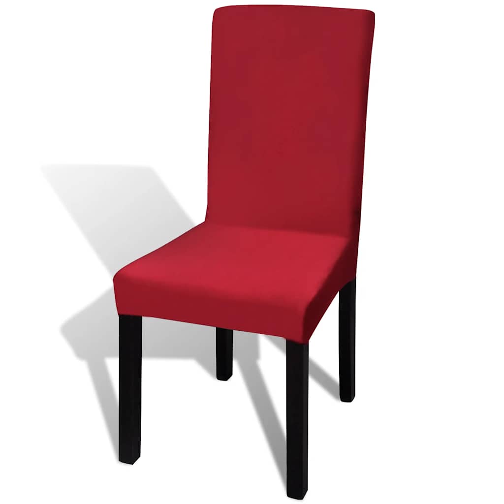 vidaXL Stoelhoezen 4 st stretch recht bordeaux
