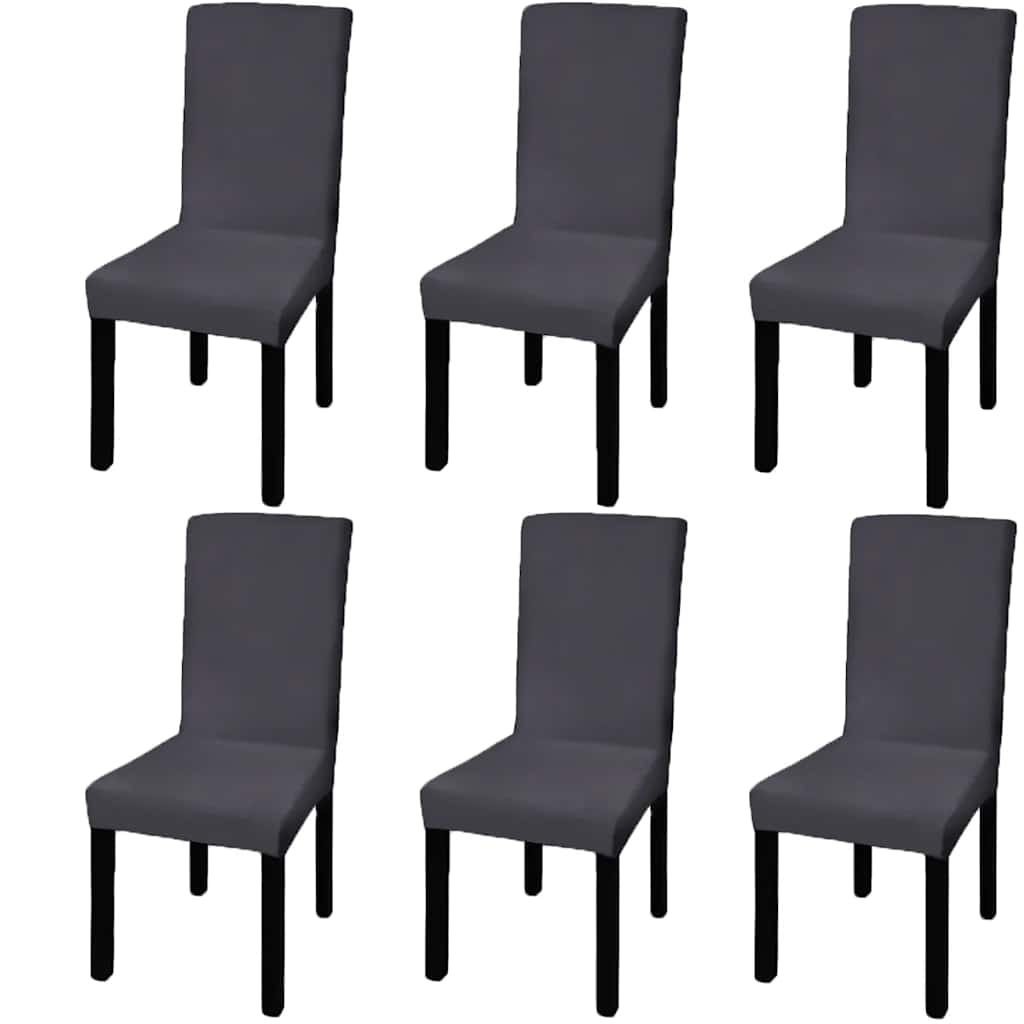 vidaXL Stoelhoezen 4 st stretch recht bordeaux