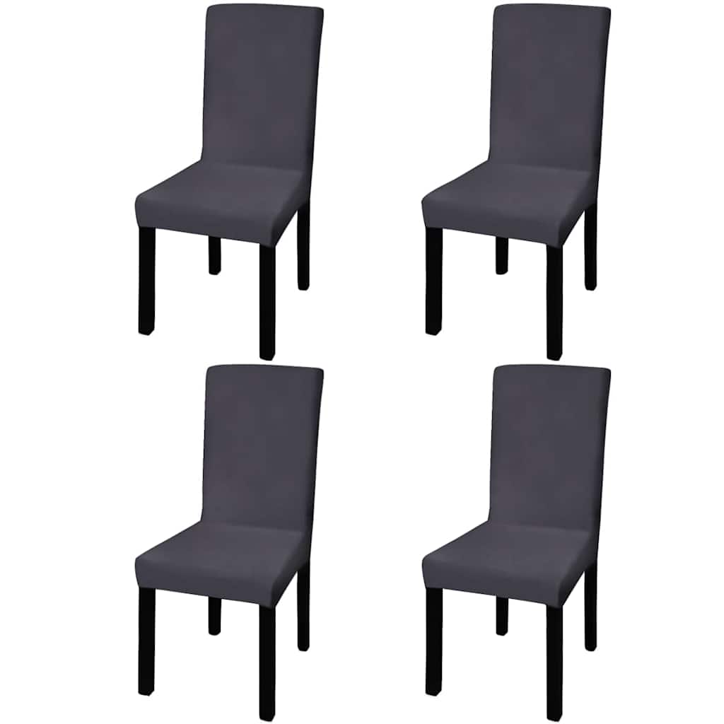 vidaXL Stoelhoezen 4 st stretch recht bordeaux