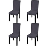 vidaXL Stoelhoezen 4 st stretch recht bordeaux