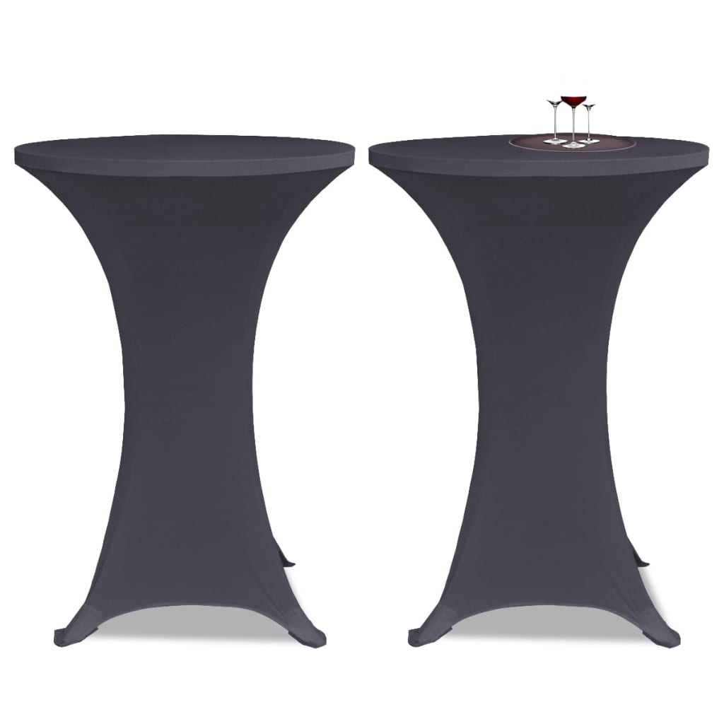 vidaXL Stretch Chair Cover 2 pcs 60 cm Anthracite