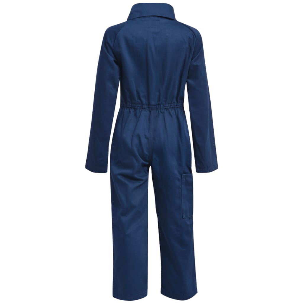 vidaXL Kinderoverall met mouwen maat 110/116 blauw