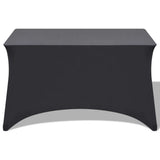 vidaXL Tafelhoes stretch zwart 183x76x74 cm 2 st