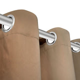 vidaXL Gordijnen met metalen ringen verduisterend 135x175 crème 2 st
