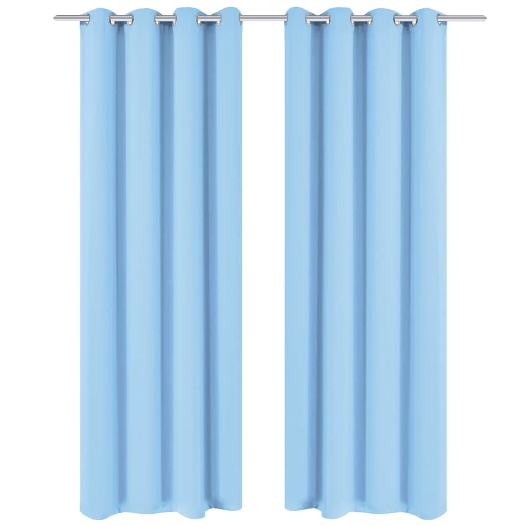 vidaXL Gordijnen met metalen ringen verduisterend 135x175 crème 2 st