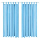 vidaXL Micro-satijnen gordijnen met lussen 140x175 cm groen 2 st