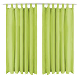 vidaXL Micro-satijnen gordijnen met lussen 140x175 cm groen 2 st