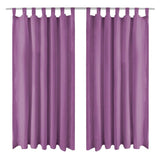 vidaXL Micro-satijnen gordijnen met lussen 140x175 cm groen 2 st