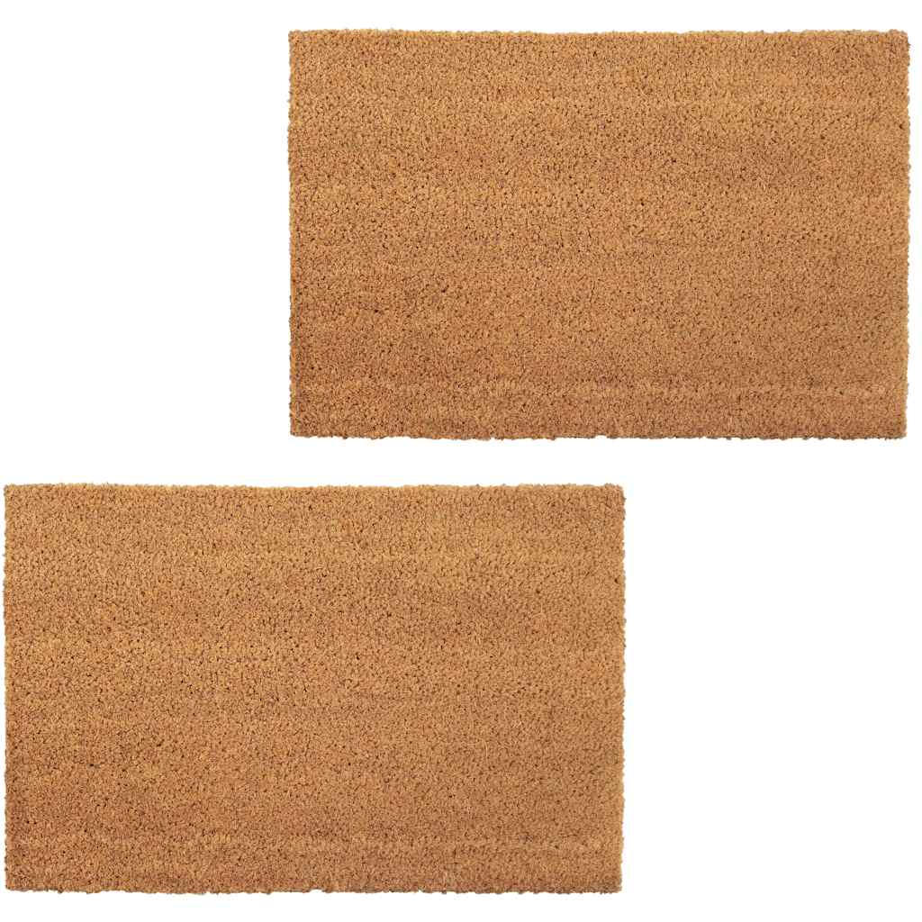 vidaXL Deurmatten 24 mm 40x60 cm kokosvezel natuurlijk 2 st
