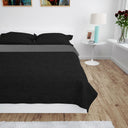 vidaXL Reversible Quilted Bedspread 170x210 cm Cream and Brown