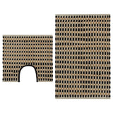 vidaXL Bath Mat Set Handwoven Jute and Fabric Natural and White