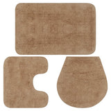 vidaXL Bath Mat Set Fabric Anthracite 3 pcs