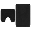 vidaXL Ensemble de tapis de bain en tissu antraciet 2 pièces