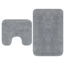 vidaXL Ensemble de tapis de bain en tissu antraciet 2 pièces
