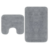 vidaXL Bath Mat Set Fabric Anthracite 2-piece