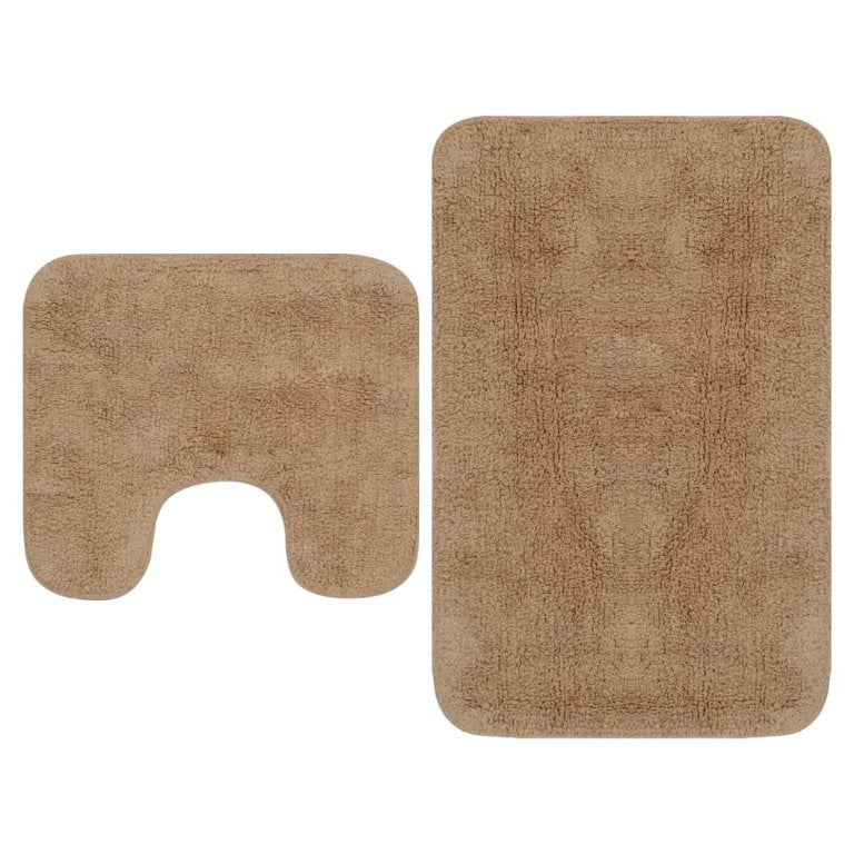 vidaXL Bath Mat Set Fabric Anthracite 2-piece