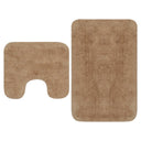vidaXL Ensemble de tapis de bain en tissu antraciet 2 pièces