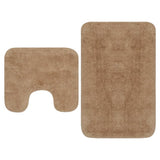 vidaXL Bath Mat Set Fabric Anthracite 2-piece