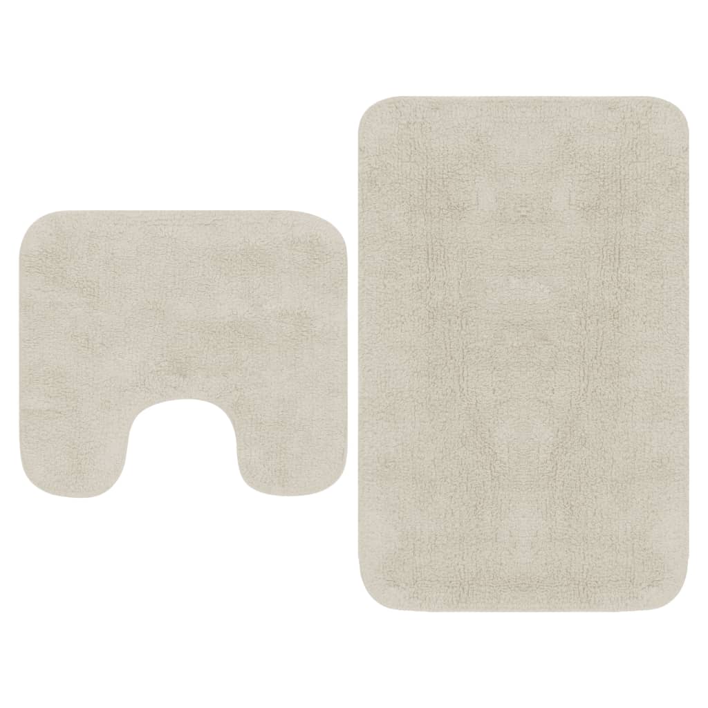 vidaXL Bath Mat Set Fabric Anthracite 2-piece