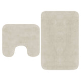 vidaXL Bath Mat Set Fabric Anthracite 2-piece