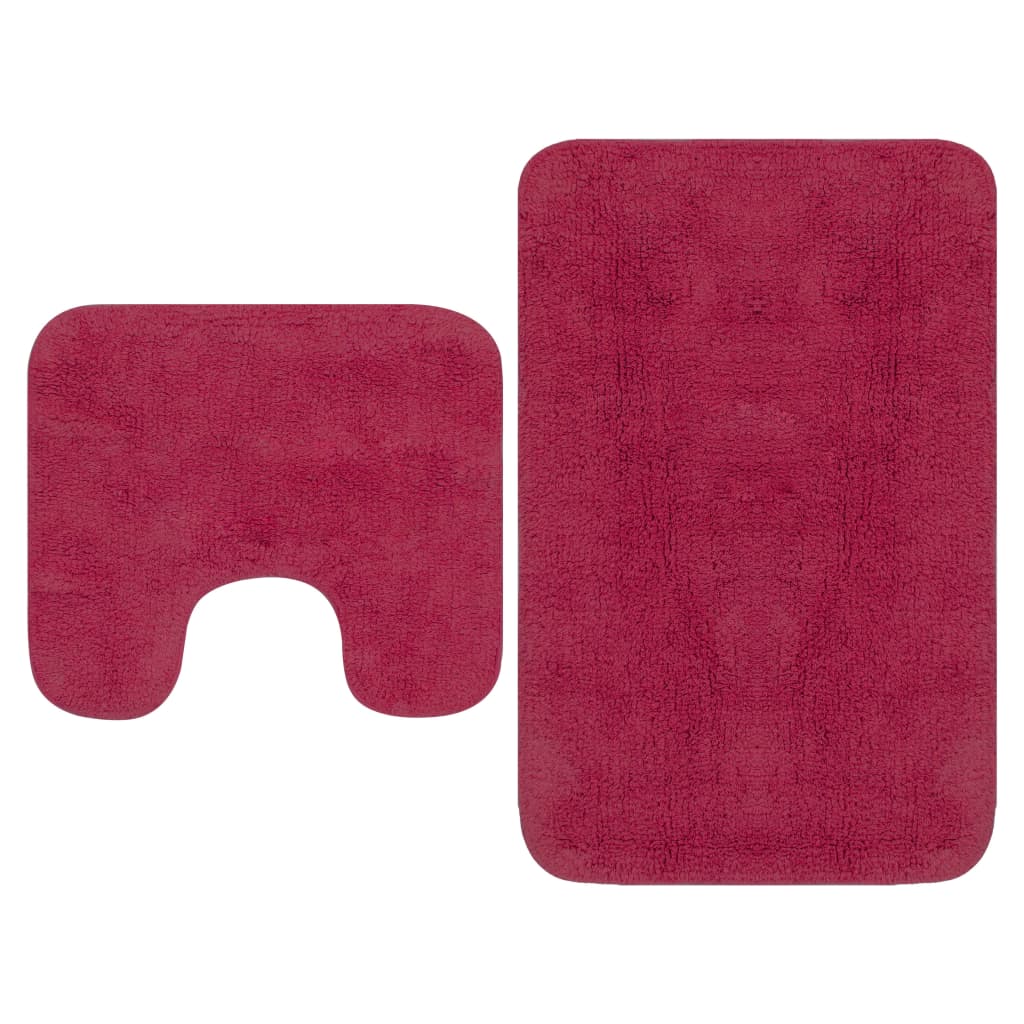 vidaXL Bath Mat Set Fabric Anthracite 2-piece