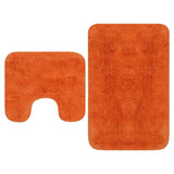 vidaXL Bath Mat Set Fabric Anthracite 2-piece