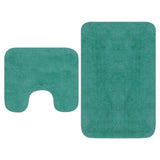 vidaXL Bath Mat Set Fabric Anthracite 2-piece