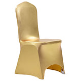 vidaXL 6 pcs Stretch Chair Covers gold