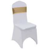 vidaXL 25 pcs Chair Sash with Diamond Stretch Gold