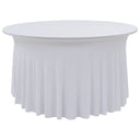 vidaXL 2 st Tafelhoezen stretch met rok 120x74 cm wit