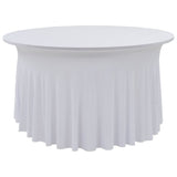 vidaXL 2 st Tafelhoezen stretch met rok 120x74 cm wit