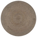 vidaXL Tissu à main tissé rond 90 cm jute gris