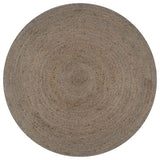 vidaXL Handmade Round Rug 90 cm Jute Grey