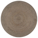 vidaXL Handmade Round Rug 90 cm Jute Grey