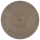 vidaXL Handmade Round Rug 90 cm Jute Grey