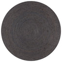 vidaXL Tissu à main tissé rond 90 cm jute gris
