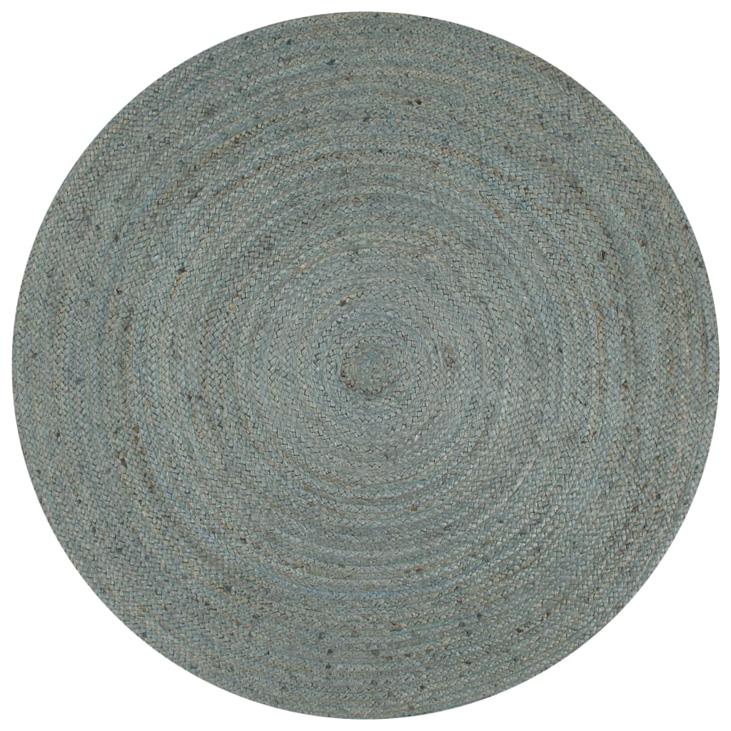 vidaXL Handmade Round Rug 90 cm Jute Grey
