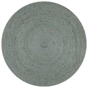 vidaXL Tissu à main tissé rond 90 cm jute gris