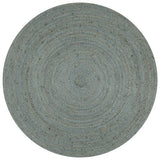 vidaXL Handmade Round Rug 90 cm Jute Grey