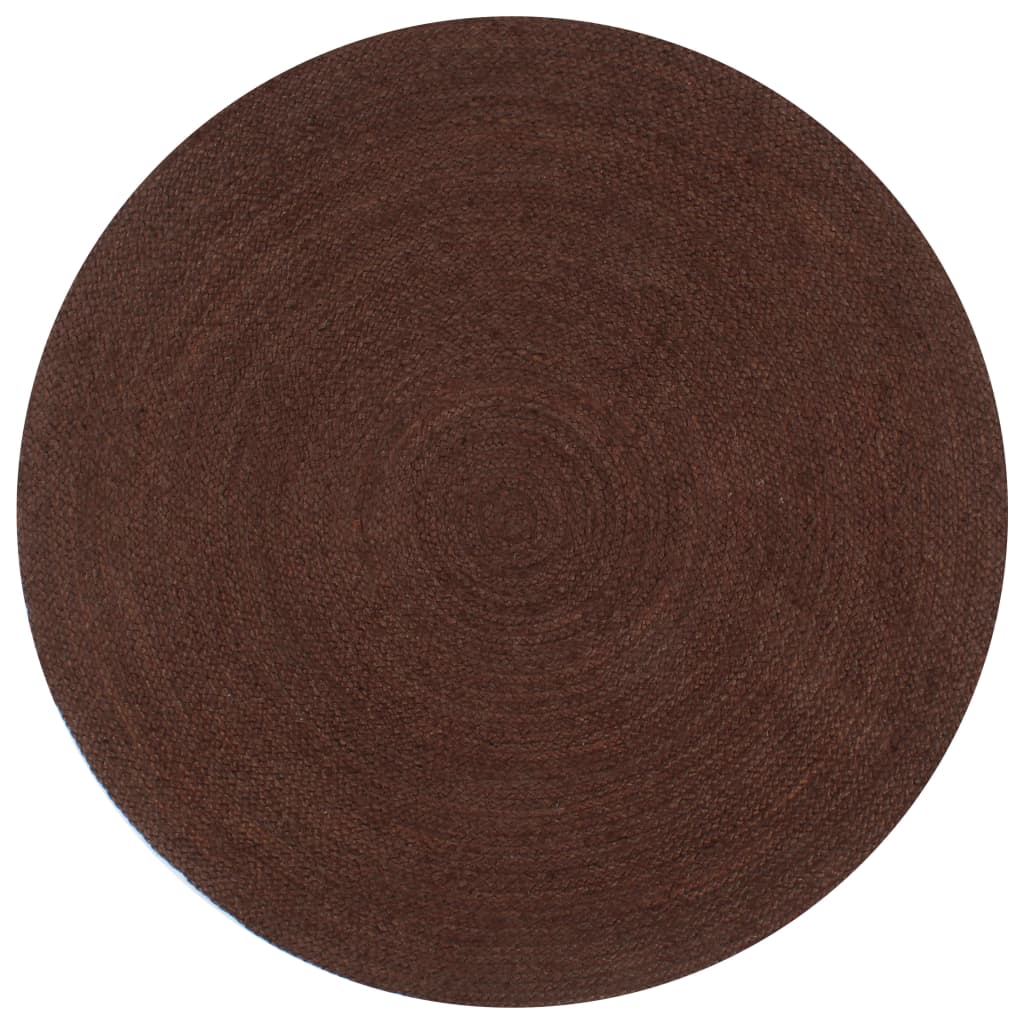 vidaXL Handmade Round Rug 90 cm Jute Grey